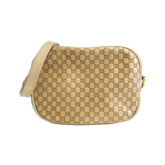 Gucci Handbags - Gucci Shoulder Bag Leather Gold